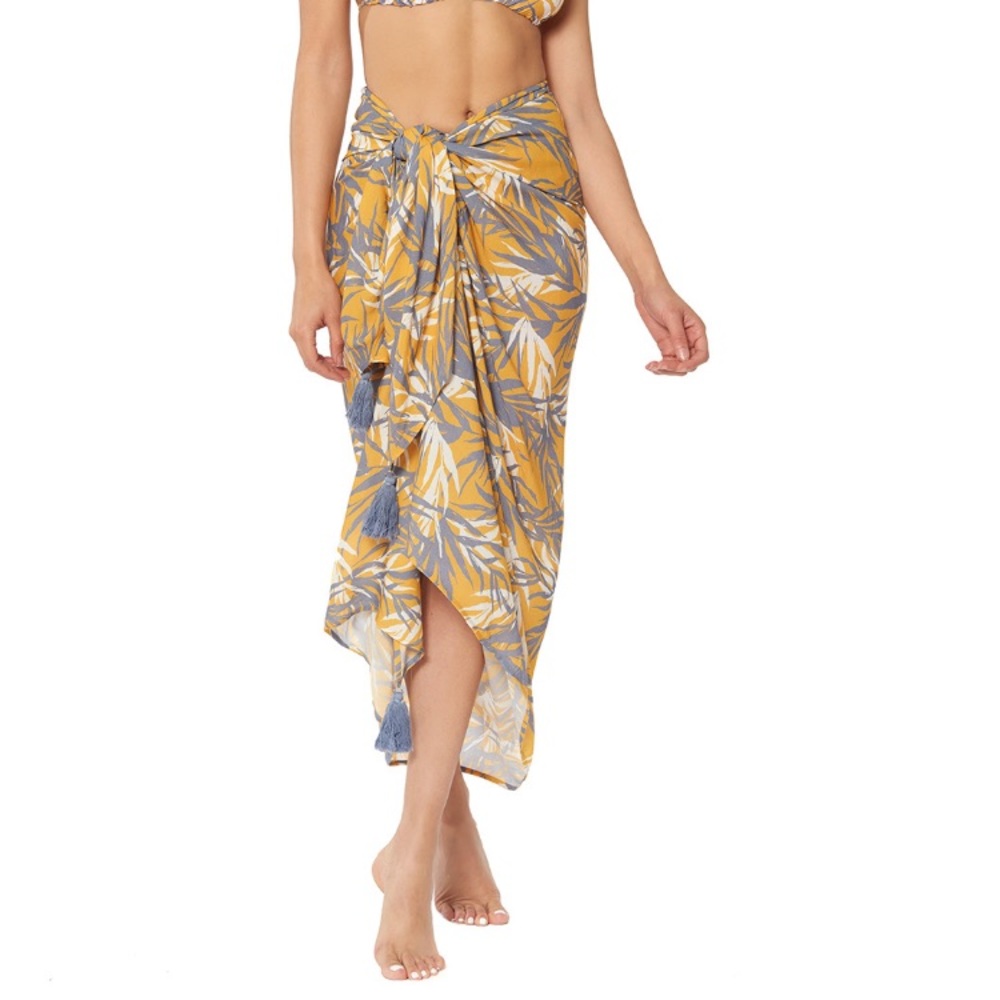 NWT Red Carter tassel sarong swim coverup OS Amber